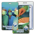 Luggage Tag with 3D Flip Lenticular Image of an Operating Room (Imprinted)